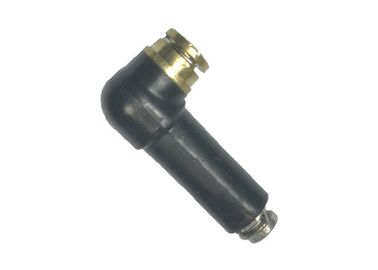 Resistor auto negro doblado dos primaveras del casquillo de la bujía para el sistema de ignición de alto voltaje